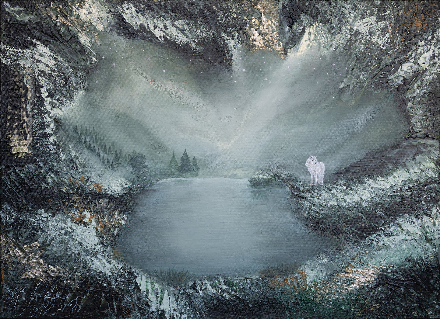 Watcher of the mist Print